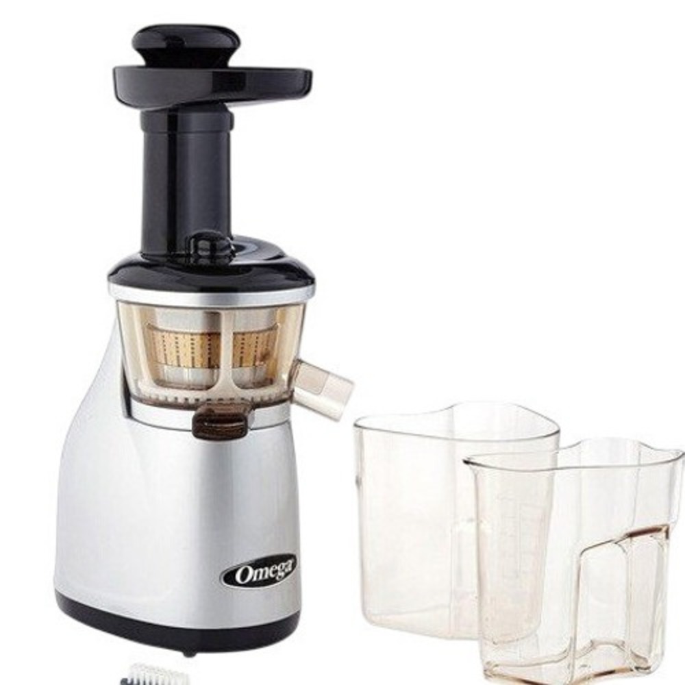 Omega VRT350 Vertical Masticating Juicer Cold Press Slow Juicer Silver Black